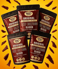 5 Sliced Biltong Combo, premium kosher South African dried beef, hand-sliced, high-protein snack