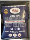 Premium Plus Sliced Biltong, high-quality kosher South African dried beef, hand-sliced, protein-rich snack